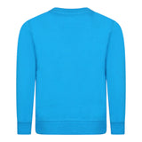 Moschino Felpa Chiusa Girocollo tinta unita con Stampa Orso Azzurro per Bambino HUF08V AZZURRO MOSCHINO 