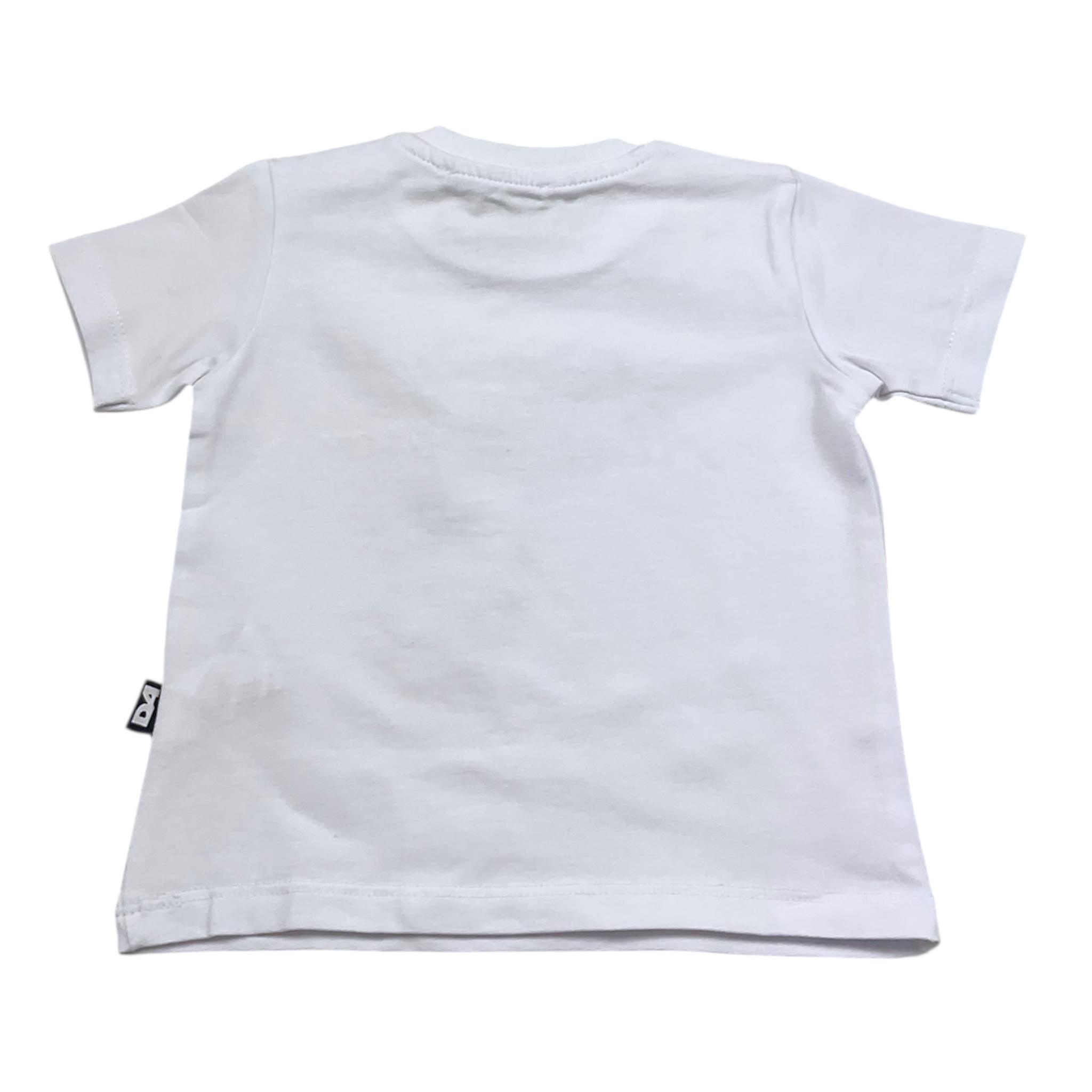 Daniele Alessandrini T-Shirt Girocollo Tinta Unita con Stampa per Neonato 1296M00214 BIANCO DANIELE ALESSANDRINI 