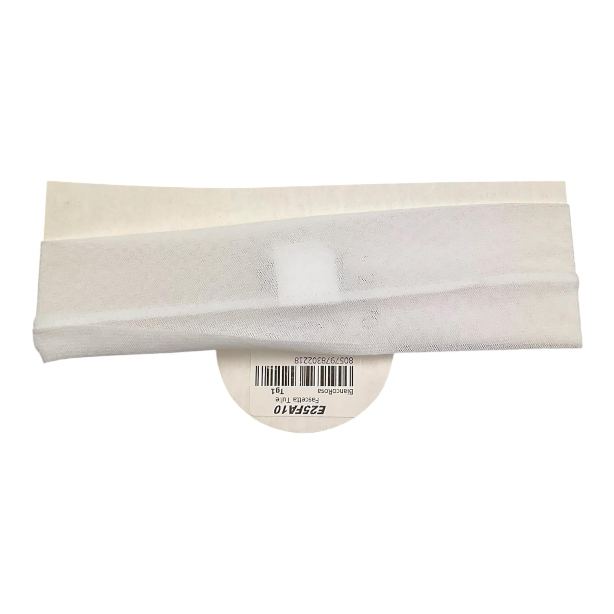 Ninnaoh Fascia Tinta Unita con Fiore per Neonata E25FA10 BIANCO NINNAOH 