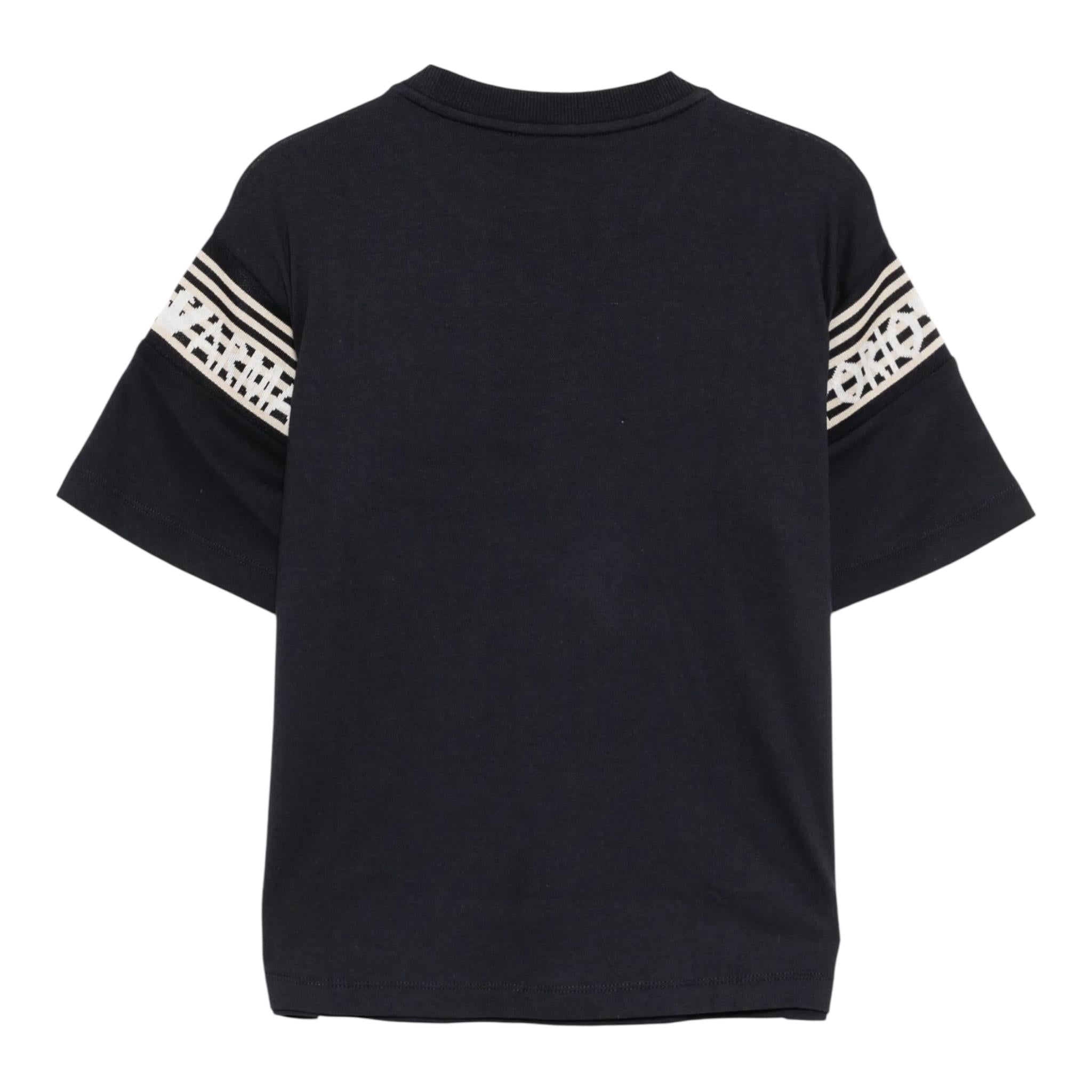 Emporio Armani T-Shirt Girocollo Tinta Unita con Logo per Bambino EB000121 BLU EMPORIO ARMANI 