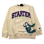 STARTER felpa chiusa girocollo tinta unita con logo Crema per Bambino 1306 CREMA STARTER 