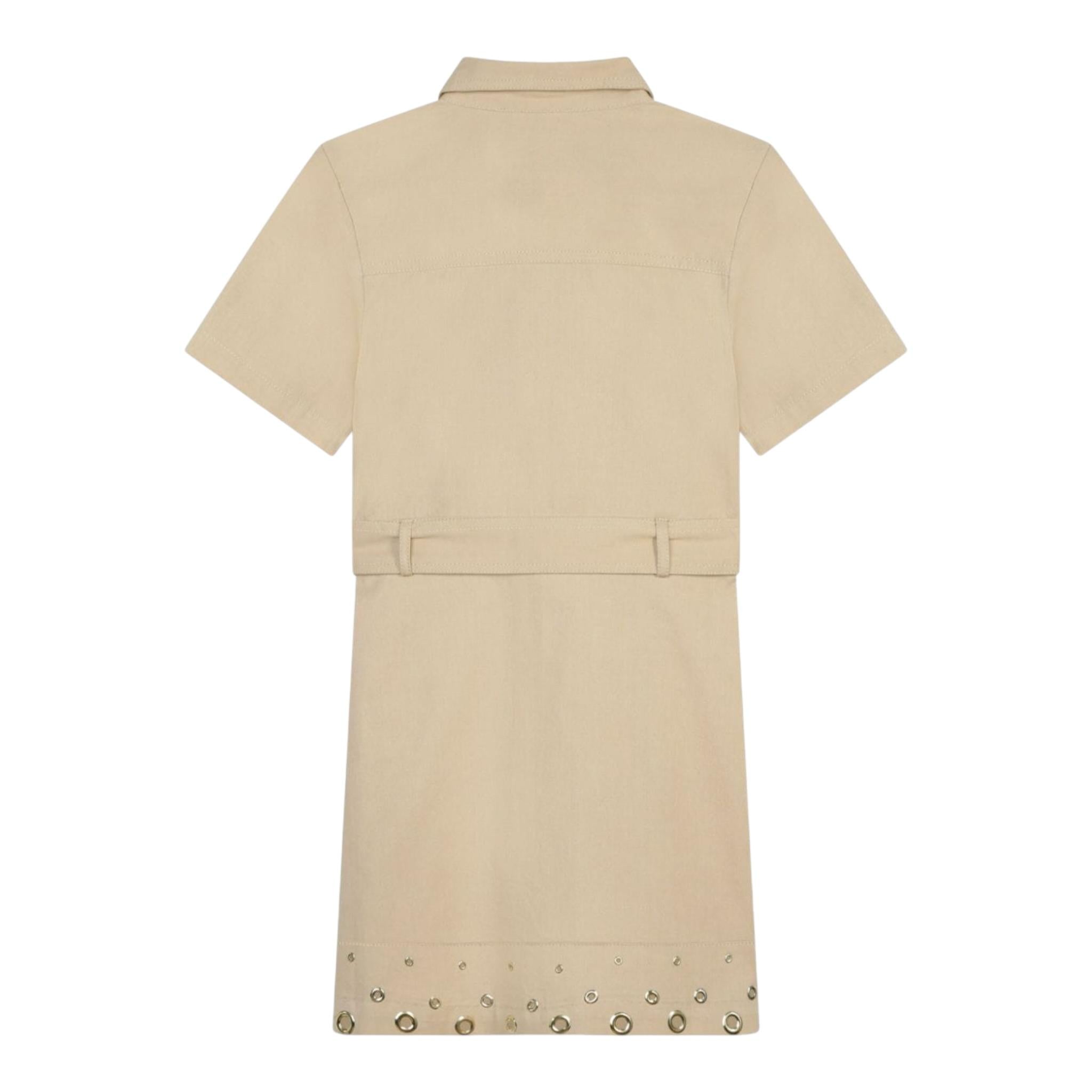 Michael Kors Abito Mezza Manica tinta unita Beige per Bambina R30020 BEIGE MICHAEL KORS 