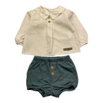CALAMARO completo 2pz shirt-coulotte bicolore Beige per Neonato 11062 BEIGE CALAMARO 
