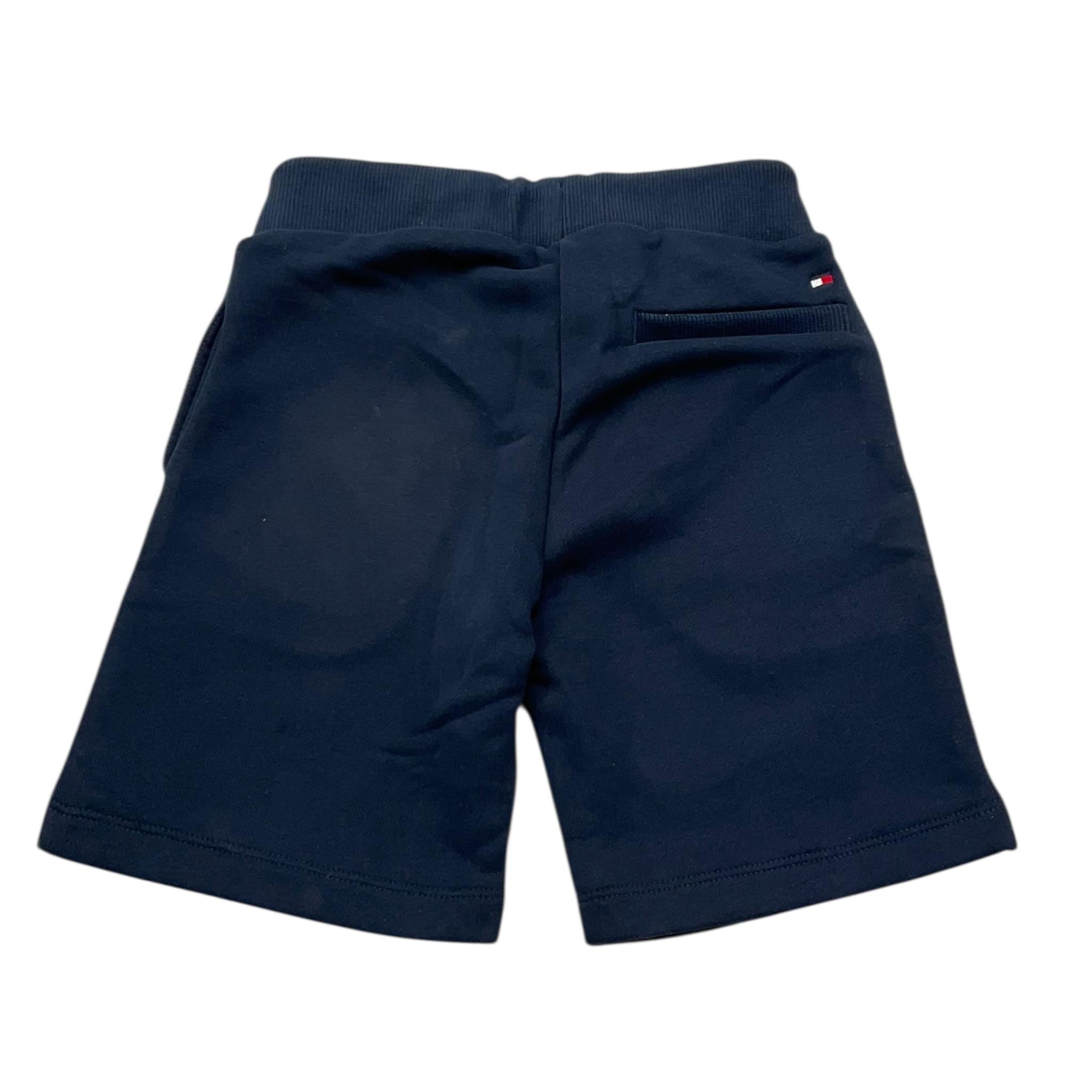 Tommy Hilfiger Bermuda Felpa Tinta Unita con Logo per Bambino KB0KB09667 BLU TOMMY HILFIGER 