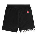 Dsquared2 Bermuda Felpa Tinta Unita con Logo per Bambino DQ0667 NERO DSQUARED2 