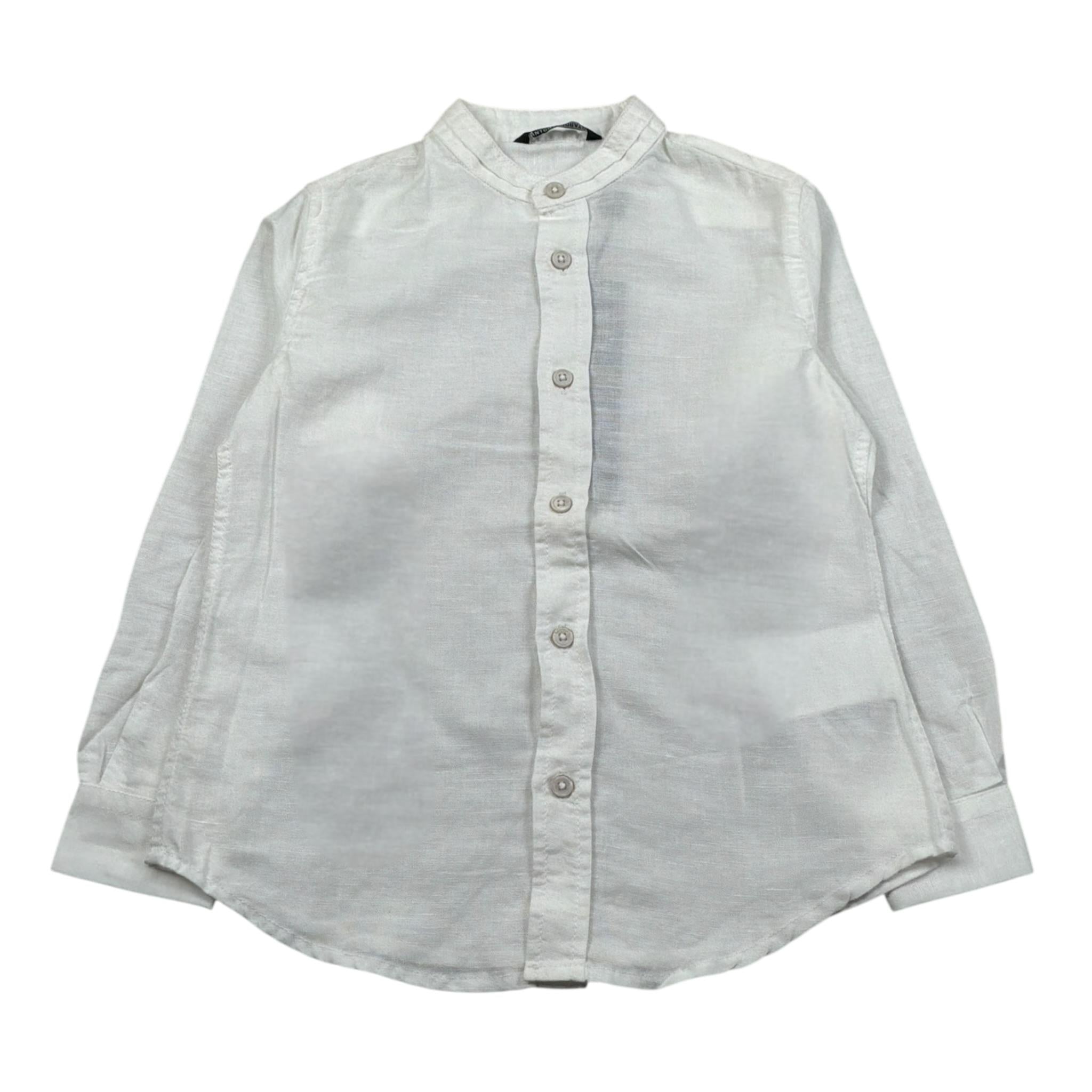 Antony Morato Camicia Manica Lunga tinta unita Collo Coreano Panna per Bambino MKSL00264 PANNA ANTONY MORATO 