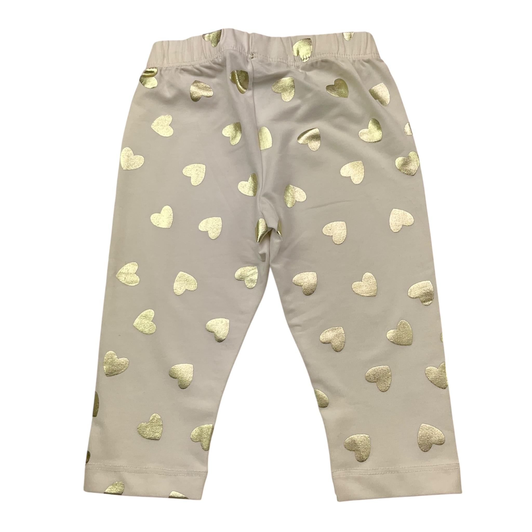 To Be Too Leggins Tinta Unita con Fantasia per Neonata JFJ BIANCO TO be too 