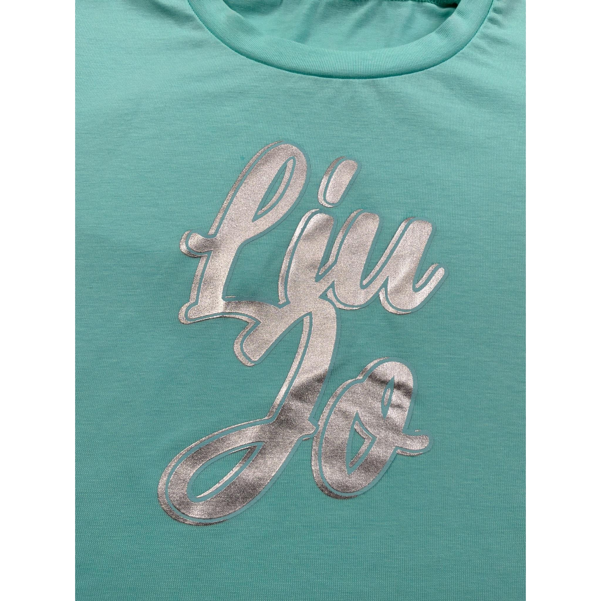 Liu Jo Tshirt Girocollo tinta unita con Stampa Azzurro per Neonata KA4011 AZZURRO LIU JO 