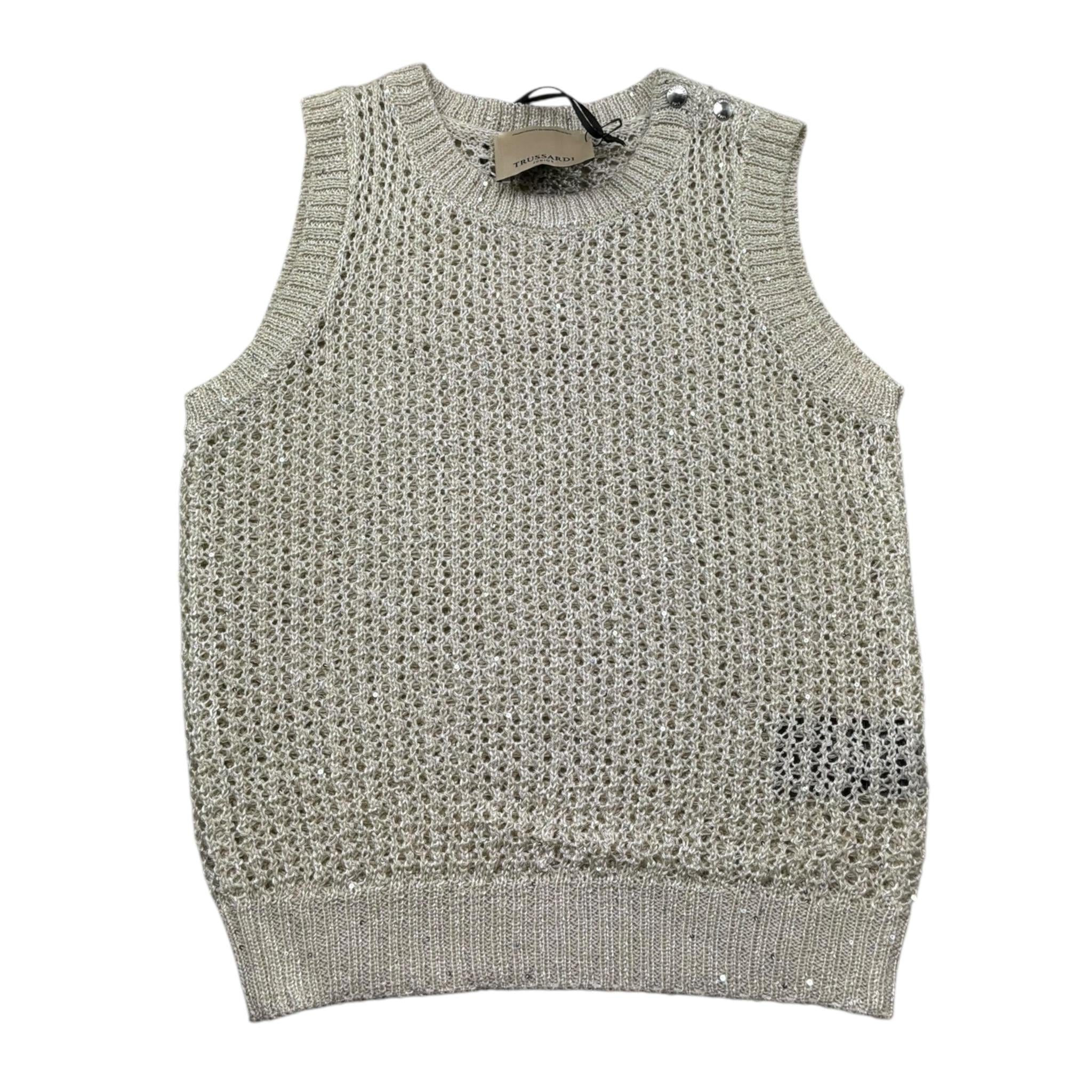 Trussardi Gilet Tinta Unita con Paillettes per Bambina TGP26040GL BEIGE TRUSSARDI 