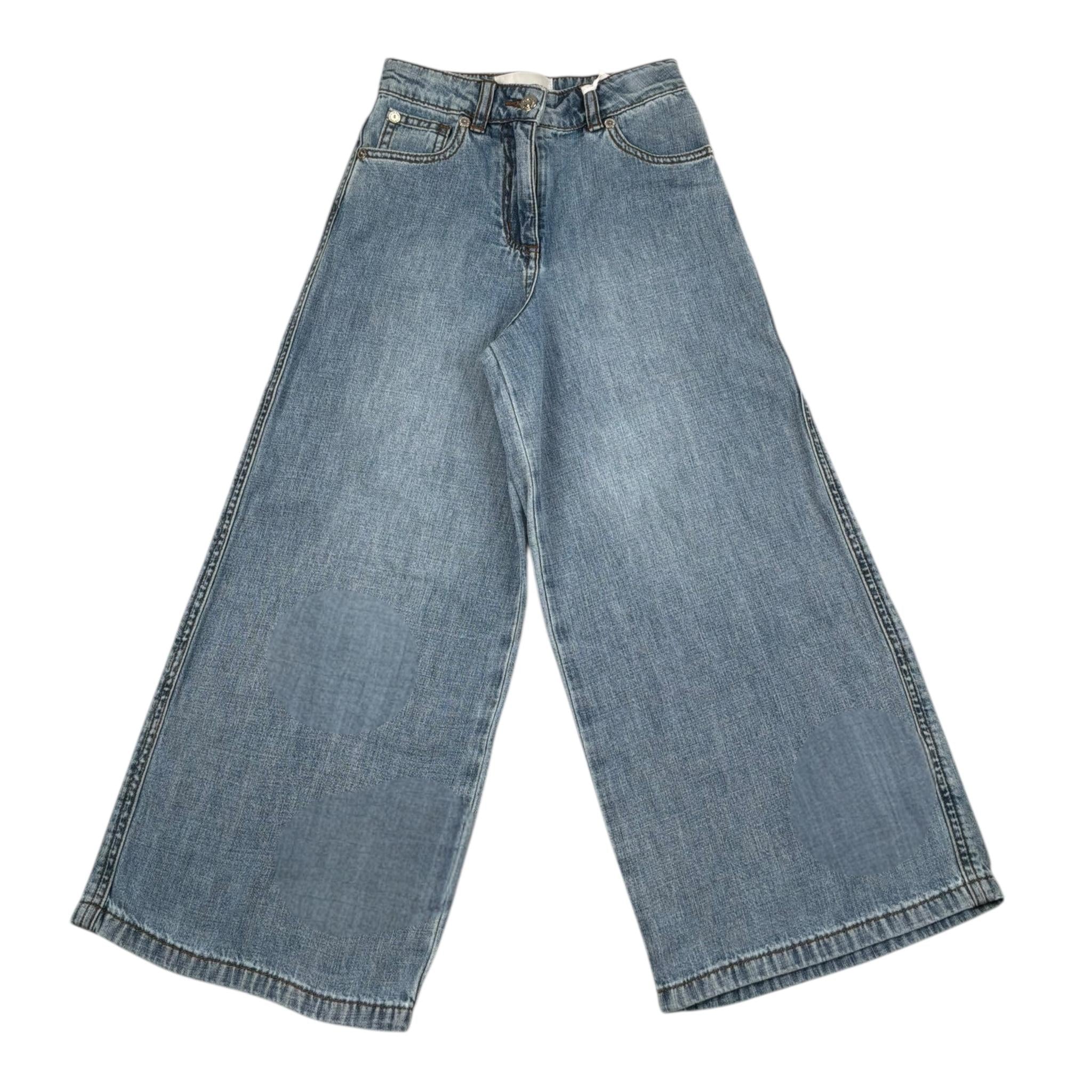 Ermanno Scervino Jeans Tinta Unita Modello Palazzo per Bambina SFPA038 BLU ERMANNO SCERVINO 