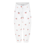 Stella Mccartney Pantalone Tinta Unita con Ricami Ciliegie per Bambina TW6B800 BIANCO STELLA McCARTNEY 