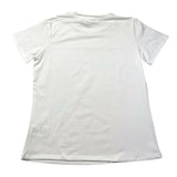 Met T-Shirt Tinta Unita Girocollo Con Stampa Glitter Bianco Per Bambina