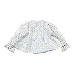 A' La Page Camicia Tinta Unita con Fantasia Fiori per Bambina AL27J BIANCO A' LA PAGE 