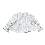 A' La Page Camicia Tinta Unita con Fantasia Fiori per Bambina AL27J BIANCO A' LA PAGE 