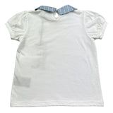 Trussardi T-Shirt Tinta Unita con Colletto In Contrasto per Bambina TGP26045TO BIANCO TRUSSARDI 
