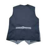 Over-D Gilet Tinta Unita con Bottoni E Fantasia A Righe per Bambino OK1105SGL BLU OVER-D 