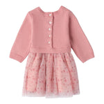 MINI BANDA abito manica lunga con gonna tulle Rosa per Neonata 3A753X ROSA MINI BANDA 