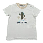 Manuel Ritz T-Shirt Girocollo Tinta Unita con Ricamo per Neonato MR3117NX BIANCO MANUEL RITZ 