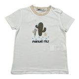 Manuel Ritz T-Shirt Girocollo Tinta Unita con Ricamo per Neonato MR3117NX BIANCO MANUEL RITZ 