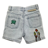 Stella Mccartney Short In Denim Tinta Unita con Girovita Regolabile per Neonata TW6P29 AZZURRO STELLA McCARTNEY 