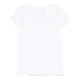 Monnalisa T-Shirt Tinta Unita Girocollo con Stampa per Bambina 11E626 BIANCO MONNALISA 