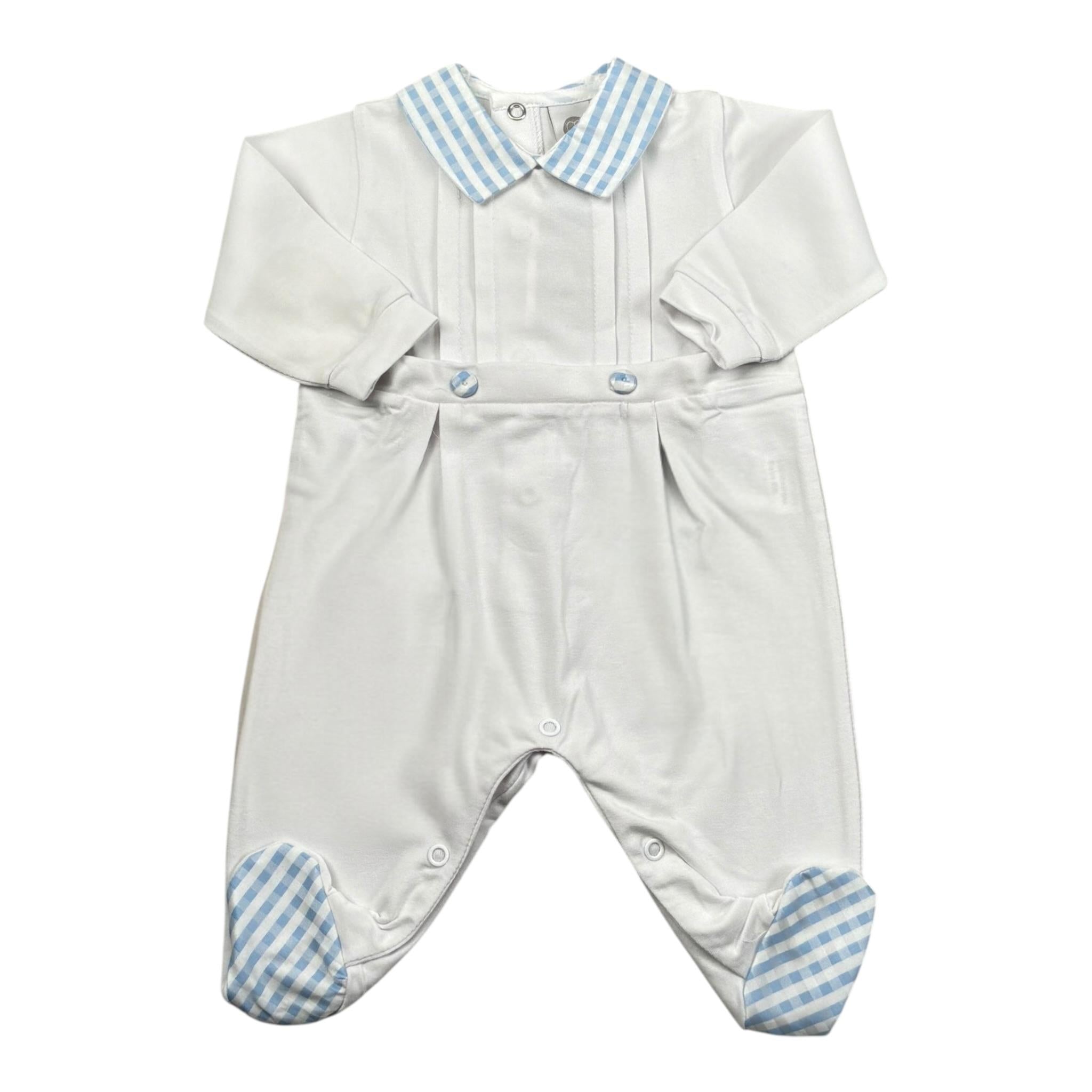 Marlu' Tutina Tinta Unita con Applicazioni per Neonato EC6514 BIANCO MARLU' 