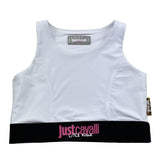 Just Cavalli Top Giromanica Tinta Unita con Logo per Bambina JGP26055TO BIANCO JUST CAVALLI 