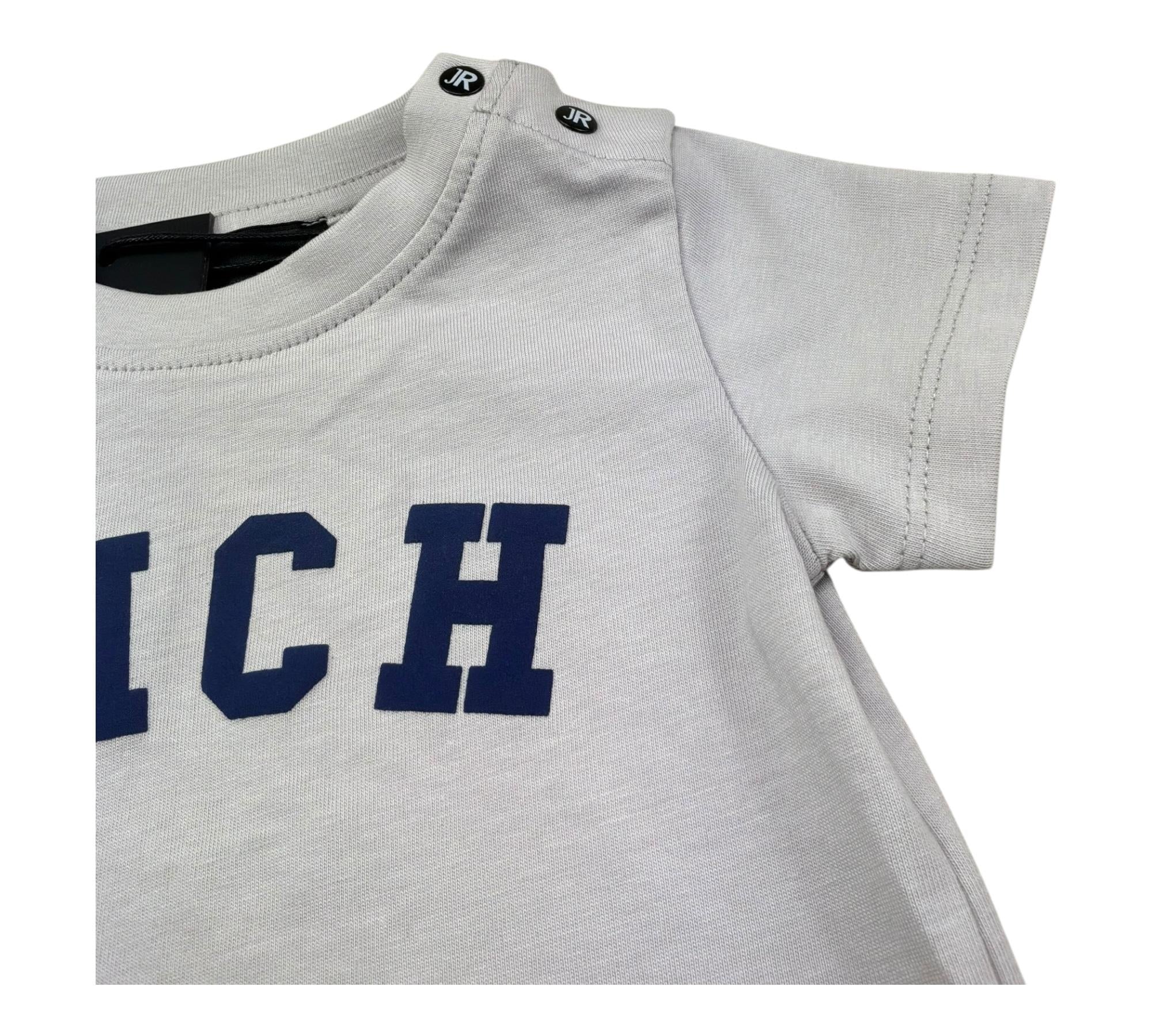 John Richmond Completo 2 Pezzi T-Shirt-Bermuda per Neonato RIP26022CJ GRIGIO/BLU JOHN RICHMOND 