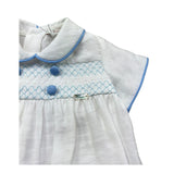 Le Bebe Pagliaccetto Mezza Manica Tinta Unita con Bottoni per Neonato LBB5406 BIANCO LE BEBE 