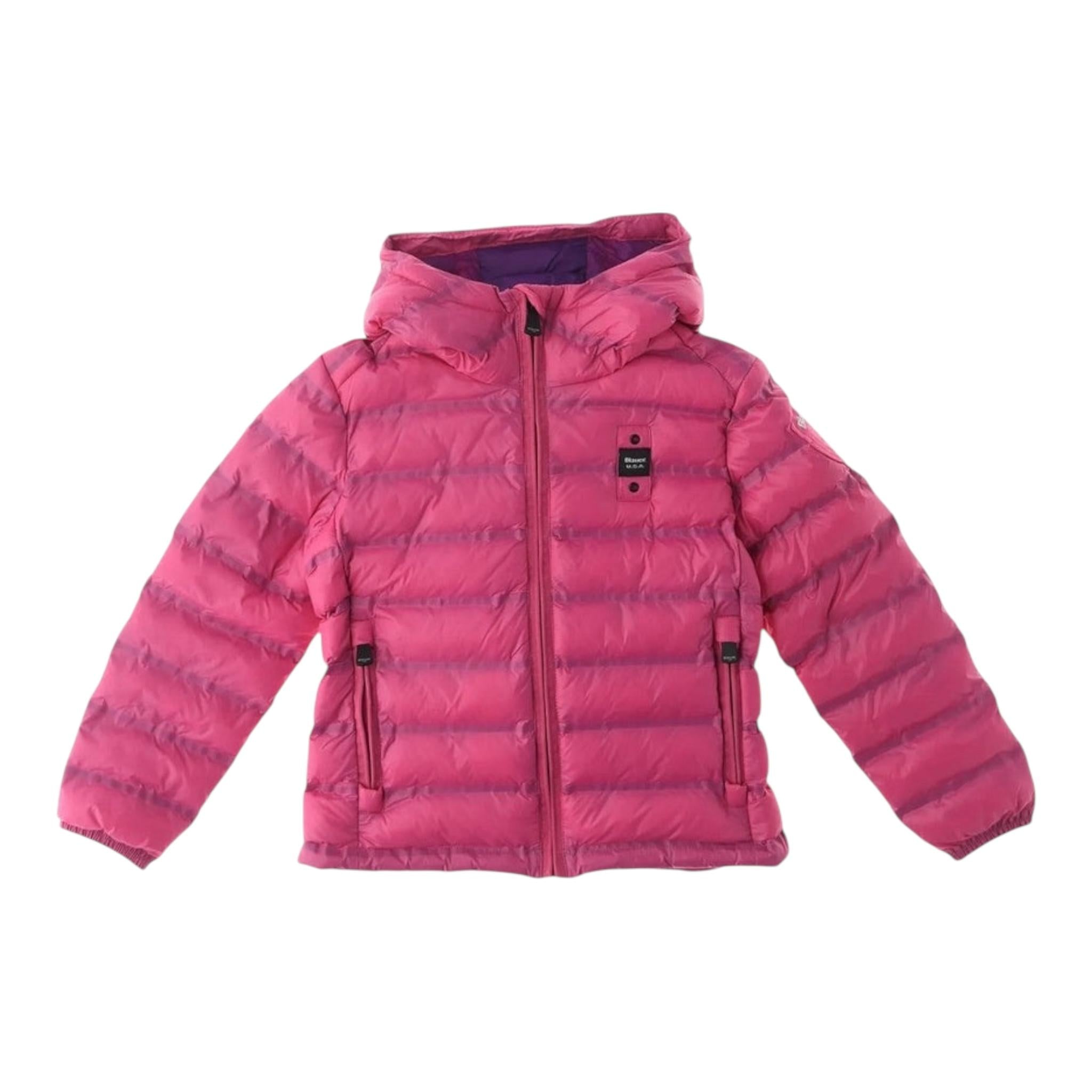Blauer Giubbino Tinta Unita con Zip E Cappuccio per Bambina 24BLGC02368 ROSA BLAUER 
