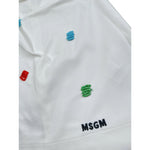 Msgm Abito Tinta Unita con Applicazioni per Bambina S5MSJGDR233 BIANCO MSGM 