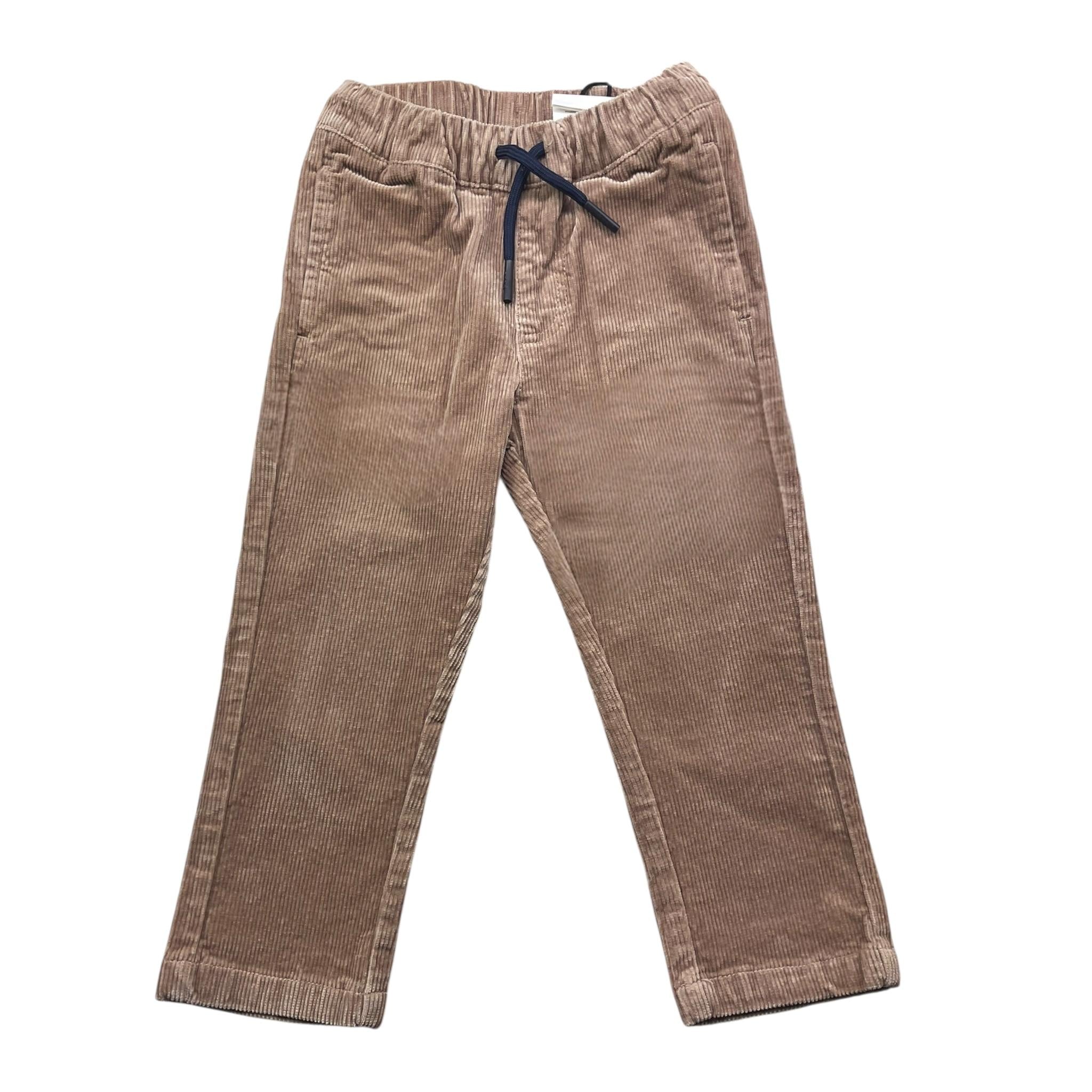 SARABANDA pantalone in velluto tinta unita con elastico in vita Marrone per Bambino 07168J MARRONE SARABANDA 