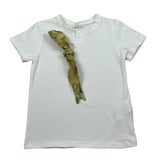 M+E' T-Shirt Girocollo Tinta Unita con Foulard per Bambino UEM0573 PANNA M+E' 