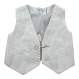 Gugu Gaga Gilet Tinta Unita Fantasia A Righe per Neonato GM3002T PANNA GUGU GAGA 