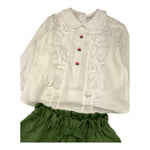 BARCELLINO completo 2 pezzi camicia-short Bianco/verde per Neonata 116007 BIANCO/VERDE BARCELLINO 