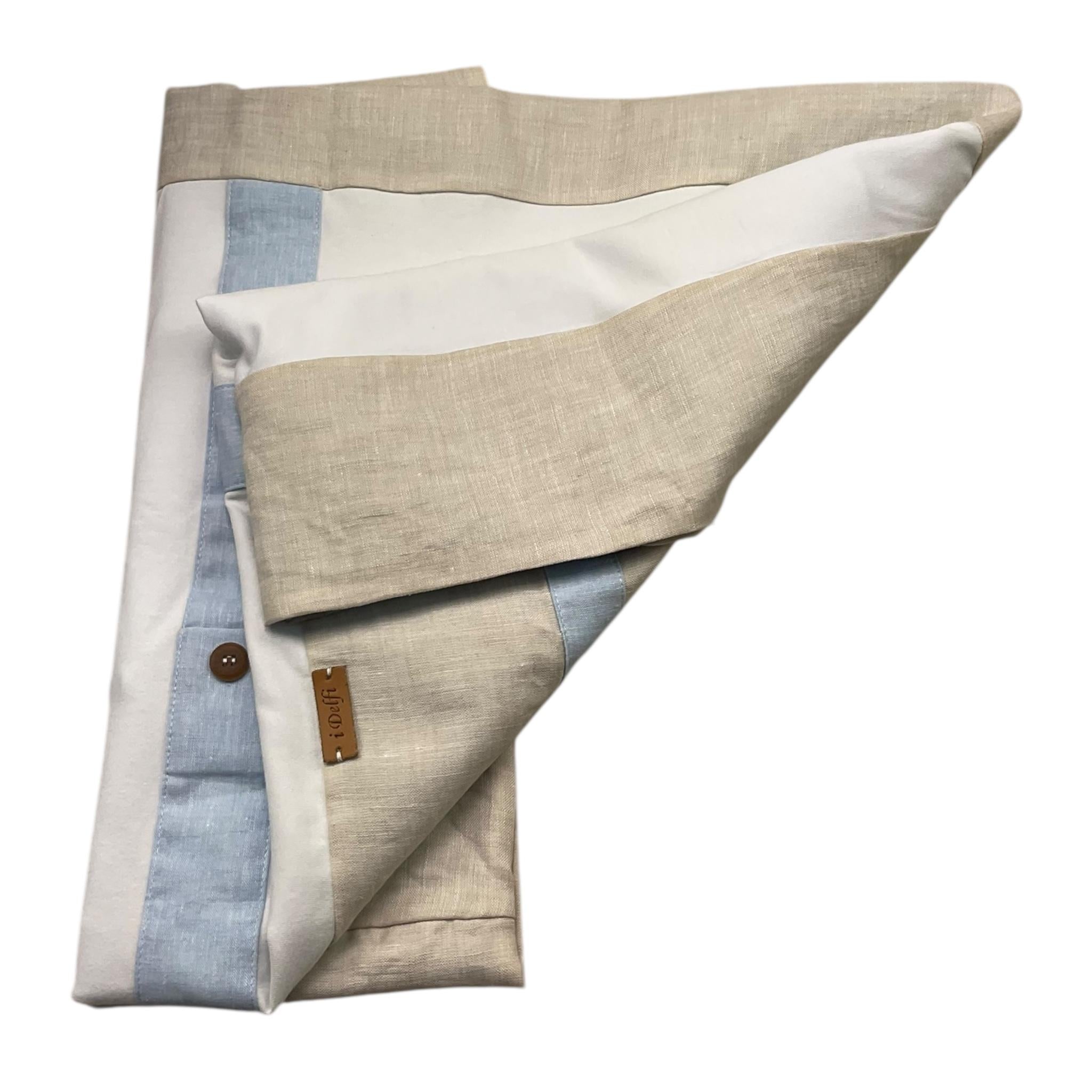 I Delfi Coperta Tinta Unita con Fantasia per Neonato 25P5235 BIANCO I DELFI 