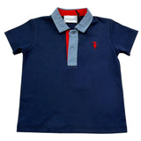Trussardi Polo Mezza Manica Tinta Unita con Logo per Neonato TIP26103PO BLU TRUSSARDI 