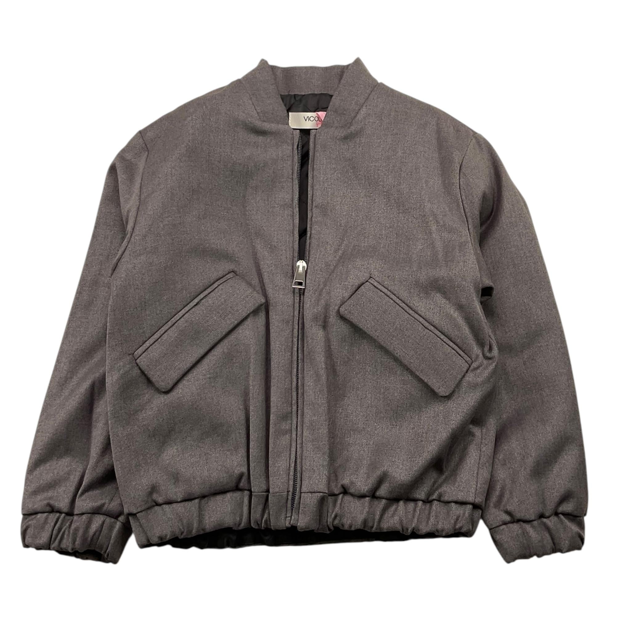 VICOLO giubbino cn zip tinta unita Grigio per Bambina 3142O00079 GRIGIO VICOLO 