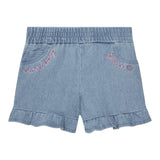 Guess Short In Denim Tinta Unita con Logo per Neonata K4GD04D5160 AZZURRO GUESS 