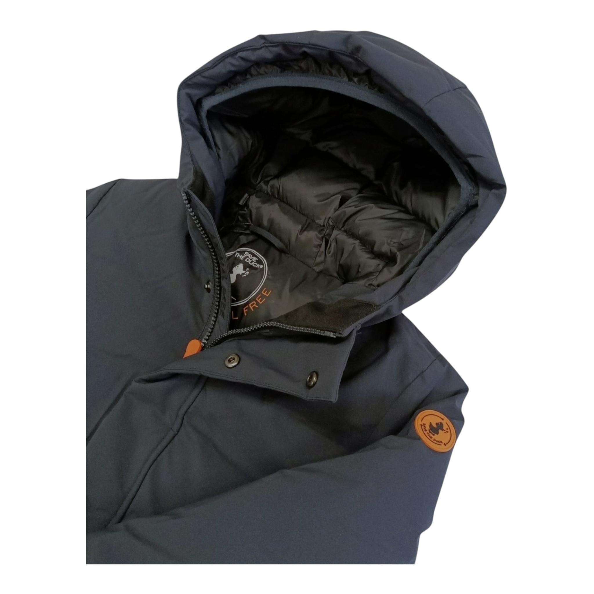 SAVE THE DUCK giubbino tinta unita con cappuccio Blu per Neonato J41447B BLU SAVE THE DUCK 