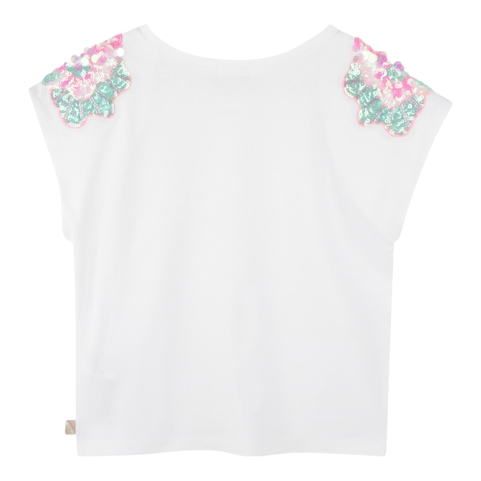 Billieblush Canotta Tinta Unita con Paillettes per Neonata U20994N BIANCO BillIEBLUSH 