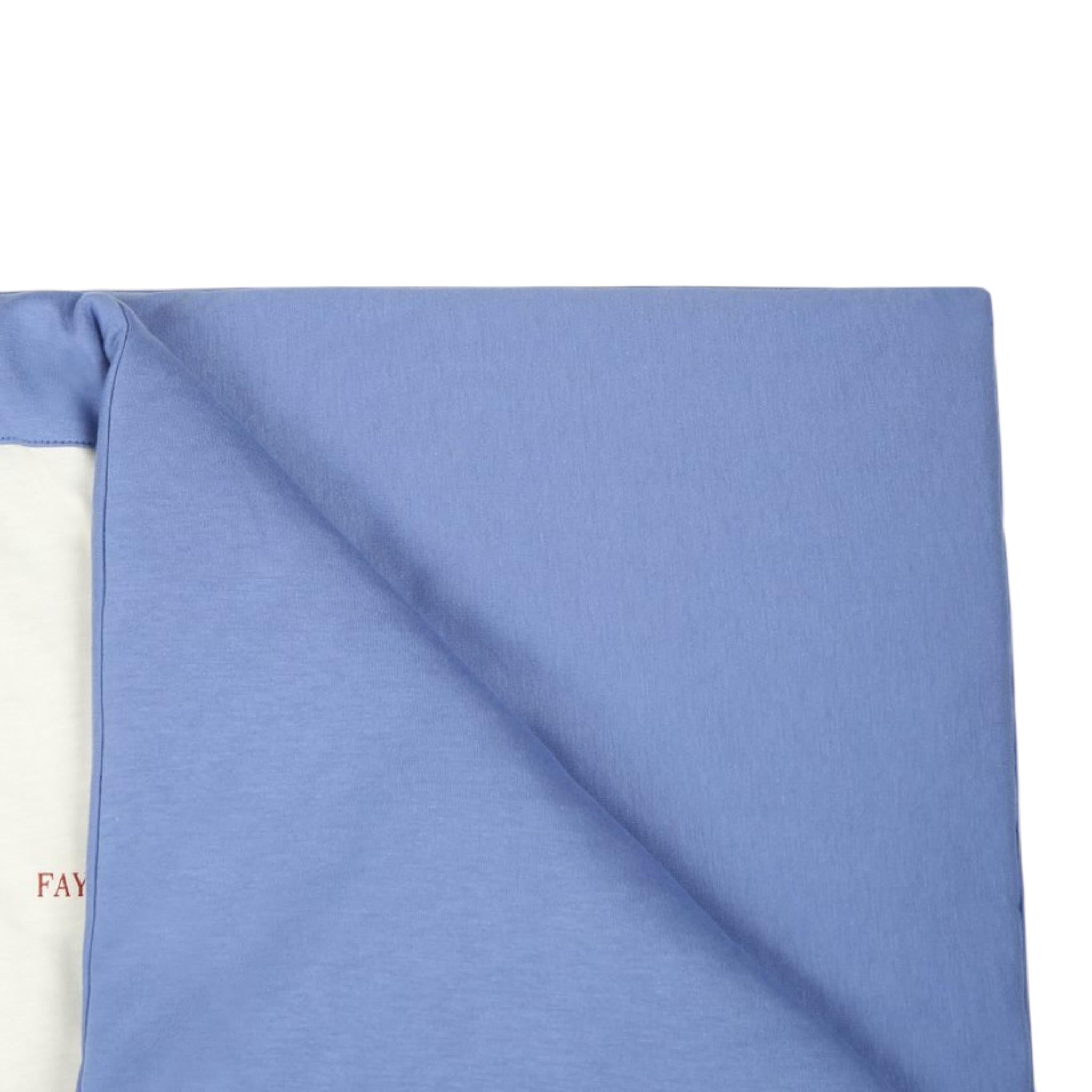 Fay Coperta Bicolore con Stampa per Neonato FV0510 BIANCO/AZZURRO FAY 