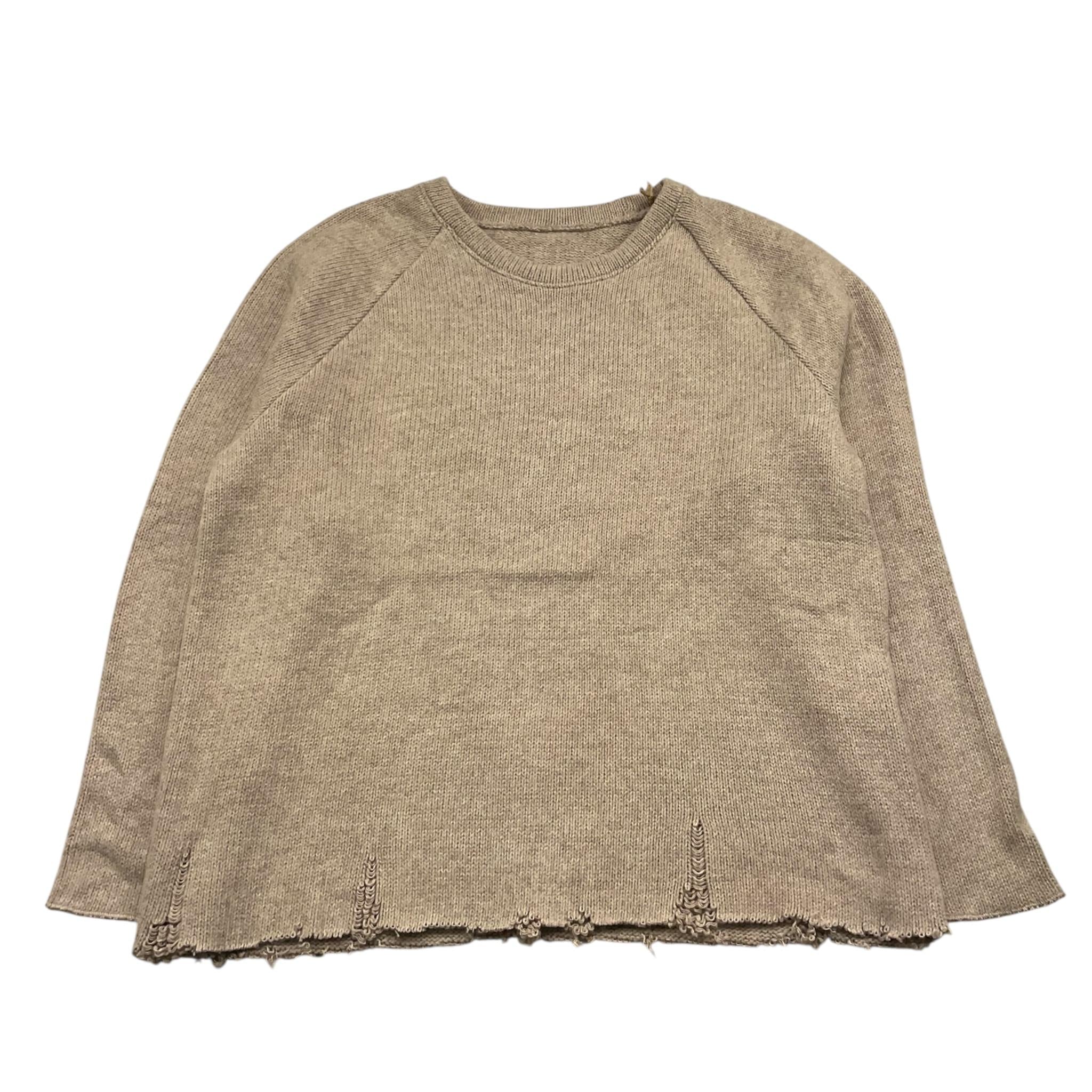 @MADILLY maglia tinta unita con strappi Beige per Bambino 01979 BEIGE @MADILLY 