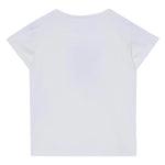 Liu Jo T-Shirt Girocollo Tinta Unita con Brillantini per Bambina KA5094XX BIANCO LIU JO 