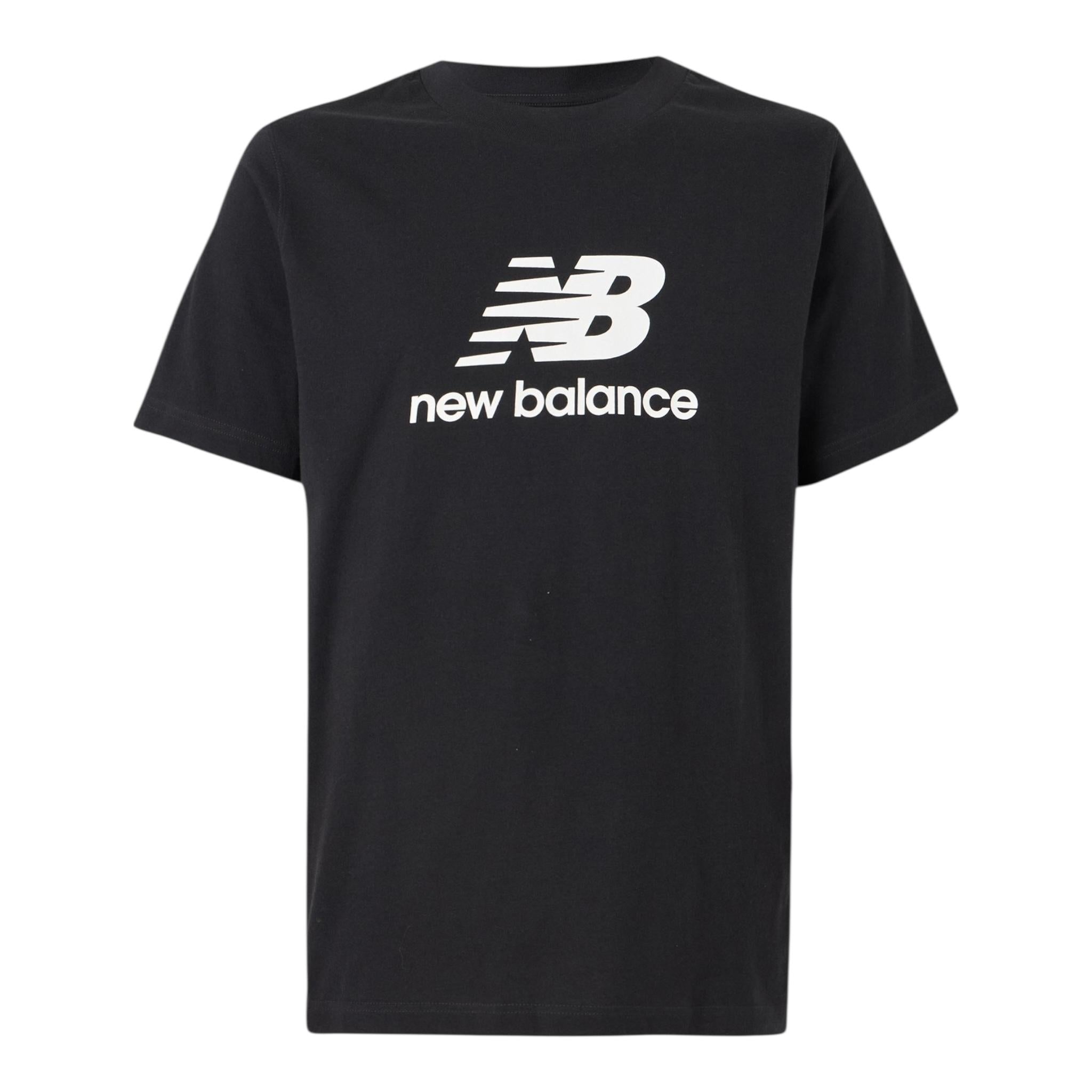 New Balance T-Shirt Girocollo Tinta Unita con Stampa Logo per Bambino LAKB0009 NERO NEW BALANCE 