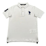 U.S. Polo Assn Polo Mezza Manica Tinta Unita con Logo per Bambino US41597 BIANCO U.S. POLO ASSN 