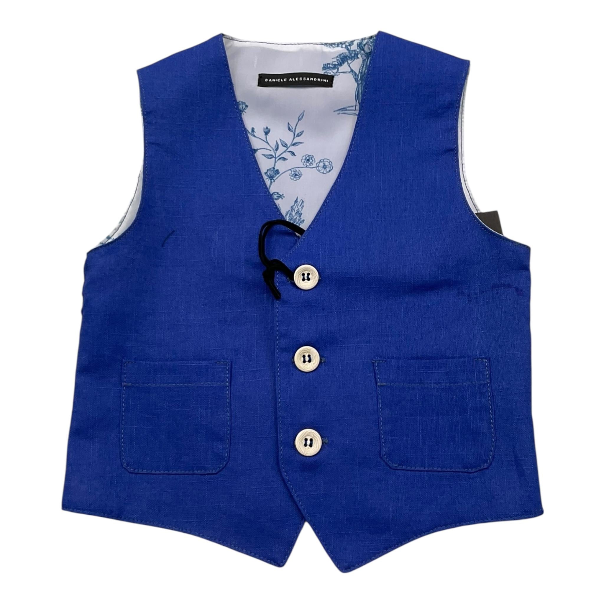 Daniele Alessandrini Gilet Tinta Unita per Neonato 1296B00233 COBALTO DANIELE ALESSANDRINI 