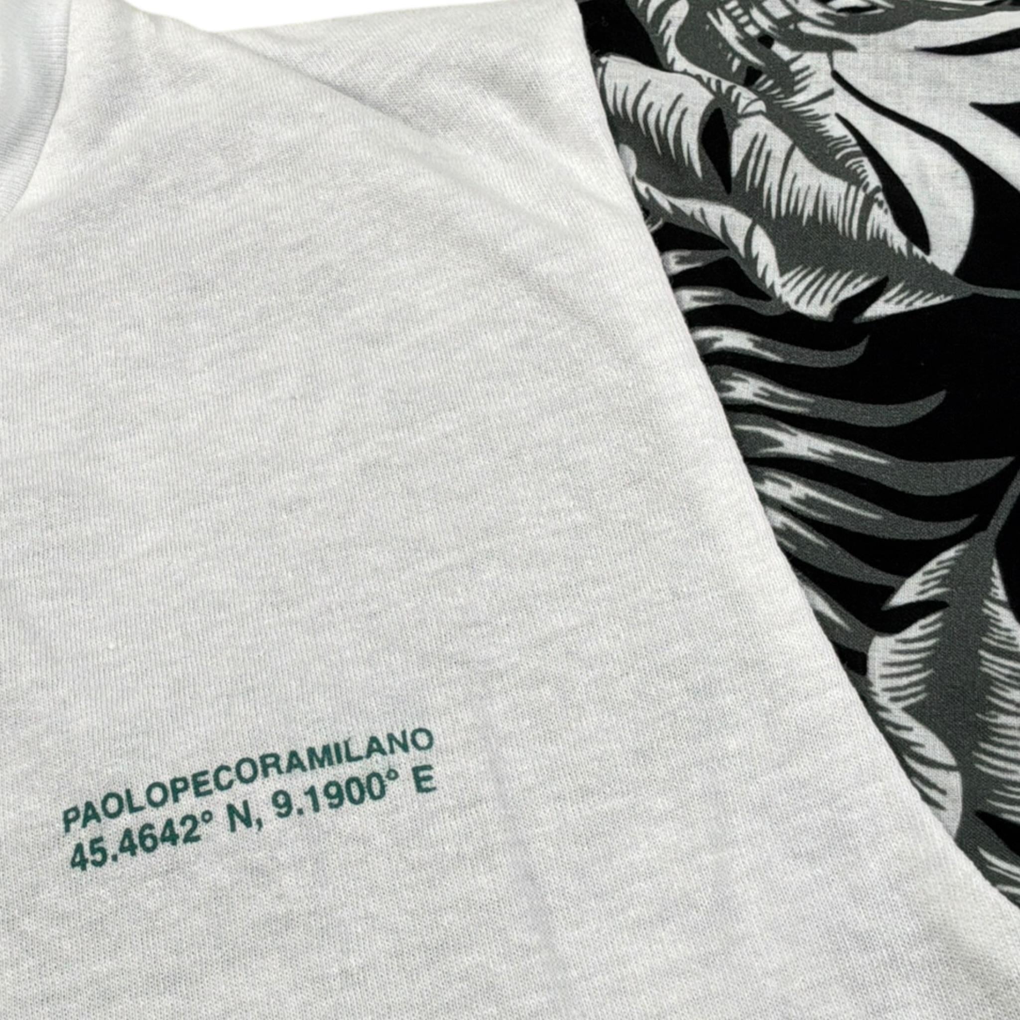 Paolo Pecora T-Shirt Girocollo tinta unita con Stampa Bianco per Bambino P3666 BIANCO PAOLO PECORA 