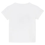 Liu Jo T-Shirt Girocollo Tinta Unita con Stampa E Brillantini per Bambina KA5093X BIANCO LIU JO 