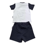 Bikkembergs Completo 2 Pezzi Bicolore T-Shirt-Bermuda per Neonato BK3415 BIANCO/NERO BiKKEMBERGS 